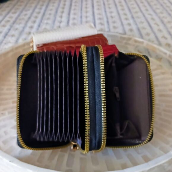 Women's RFID Wallets in RED and BROWN - Picture 6 of 15